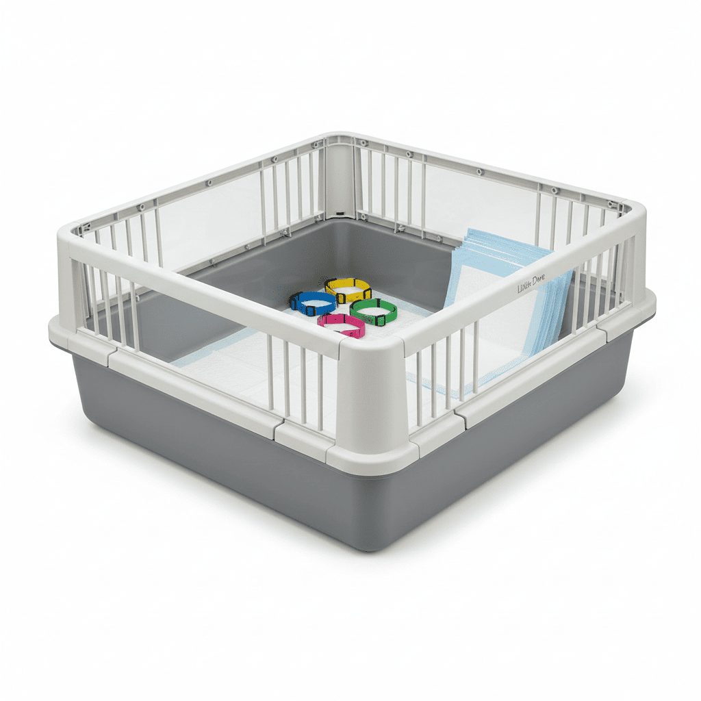 Reference image of Little Dove whelping box 48x48 inches with accessories - actual product may vary